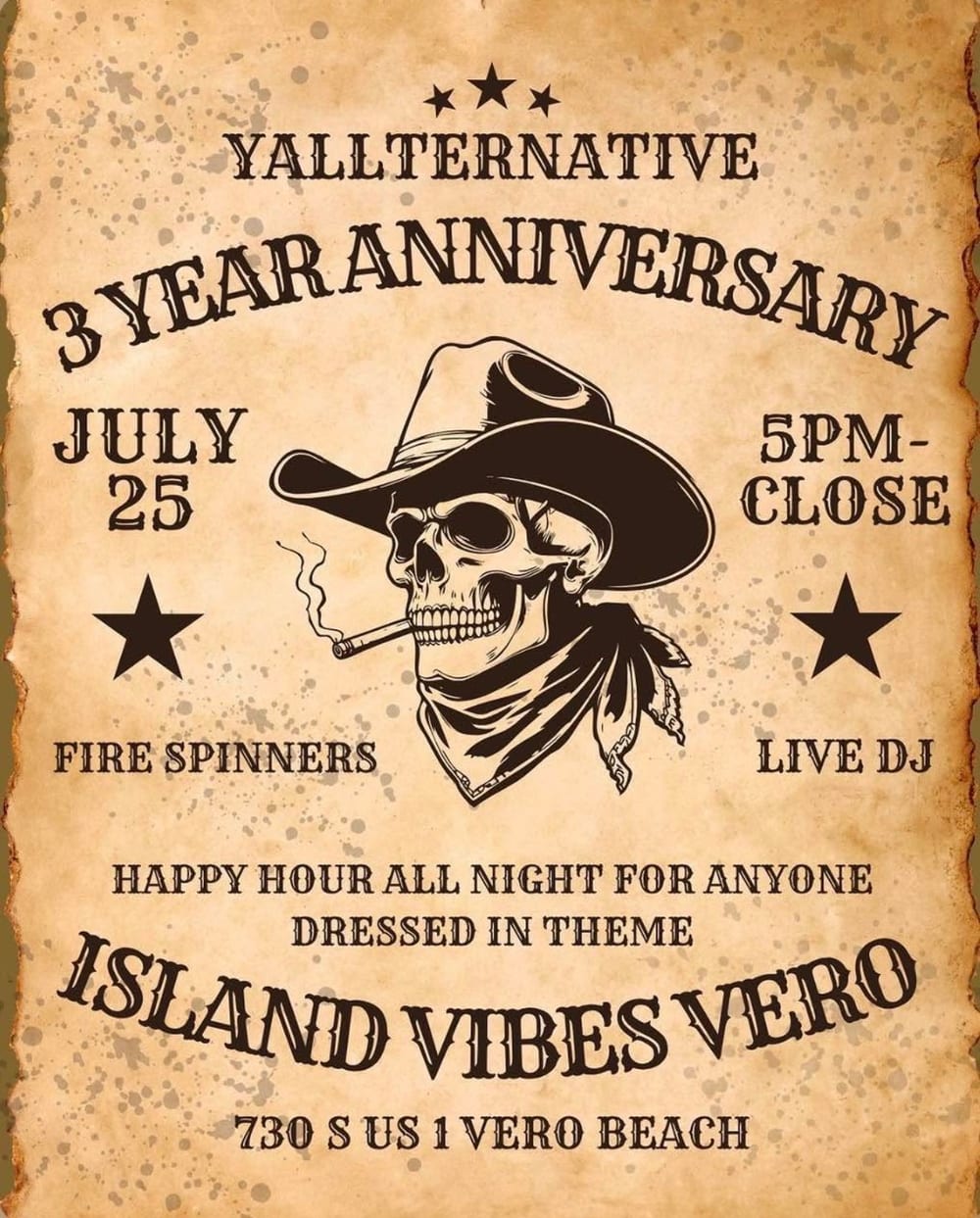 Yallternative 3-Year Anniversary flyer